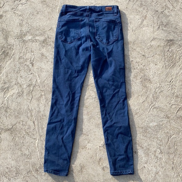 PAIGE Verdugo Ankle Nate Dark Rinse Jeans Skinny Denim - Picture 2 of 8